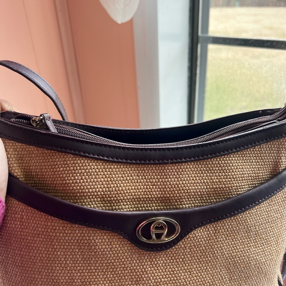 Etienne Aigner Tan and Brown Shoulder Bag - Picture 14 of 14